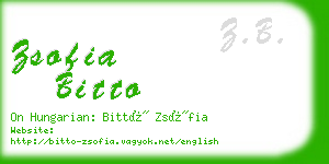 zsofia bitto business card